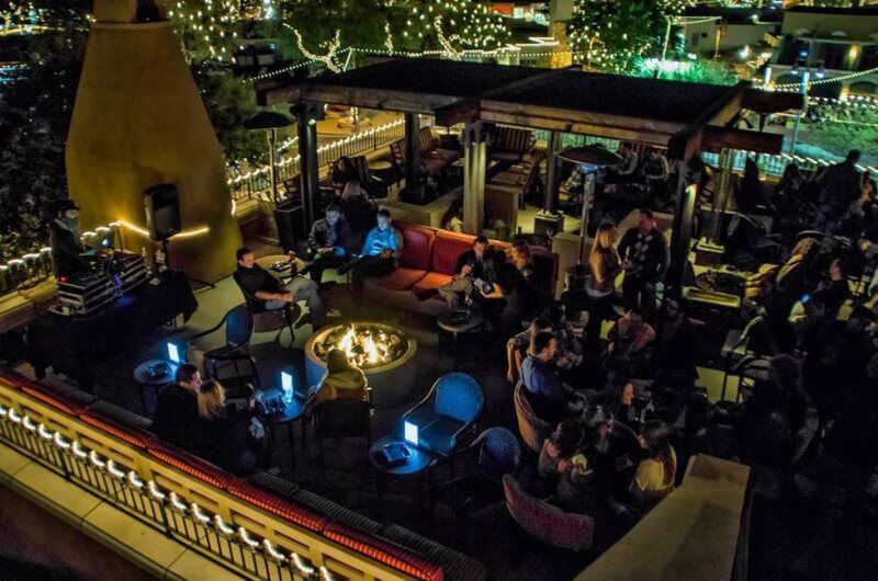 Casablanca Rooftop Lounge at night