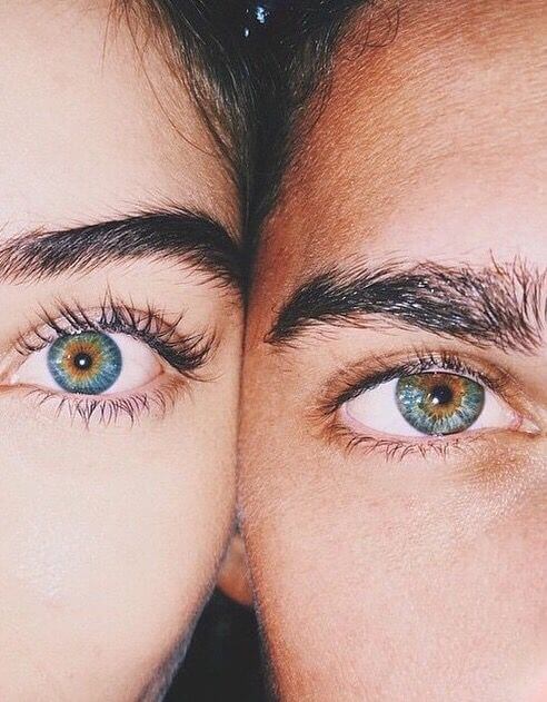 eyes of two person