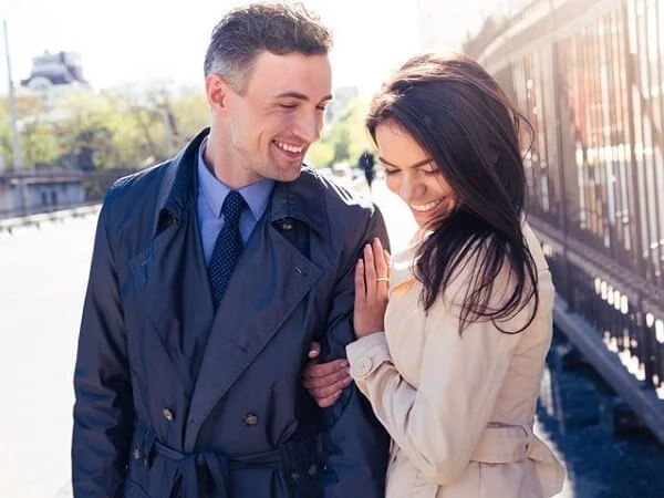 adult couple on a walk