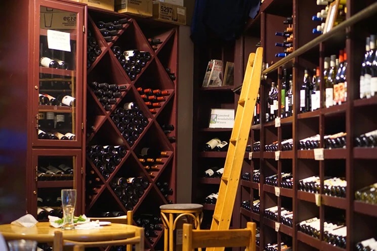 wine shelves