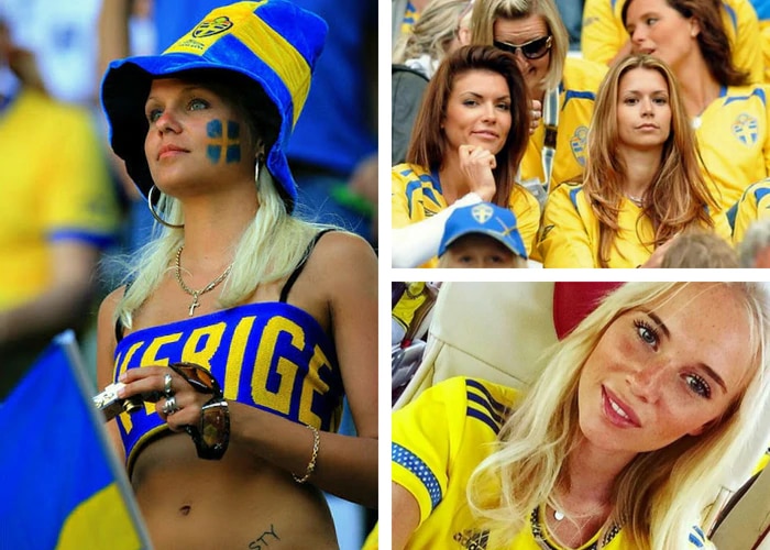 Swedish female football fan