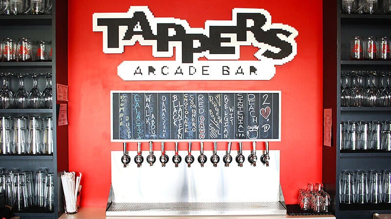 Tapper’s Arcade Bar Beer station