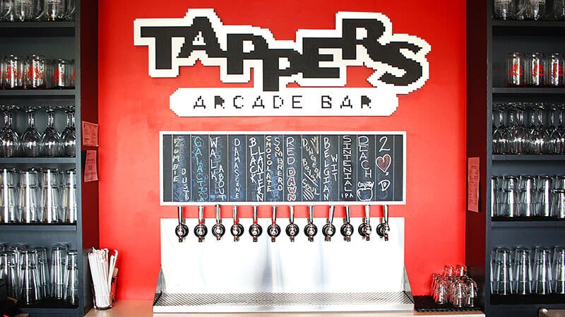 Tapper’s Arcade Bar Beer station