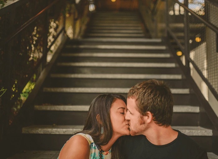 kissing couple