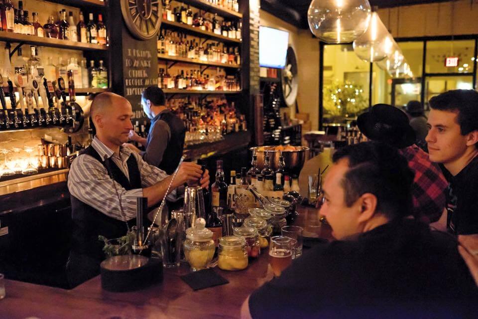 The Whiskey House bar counter