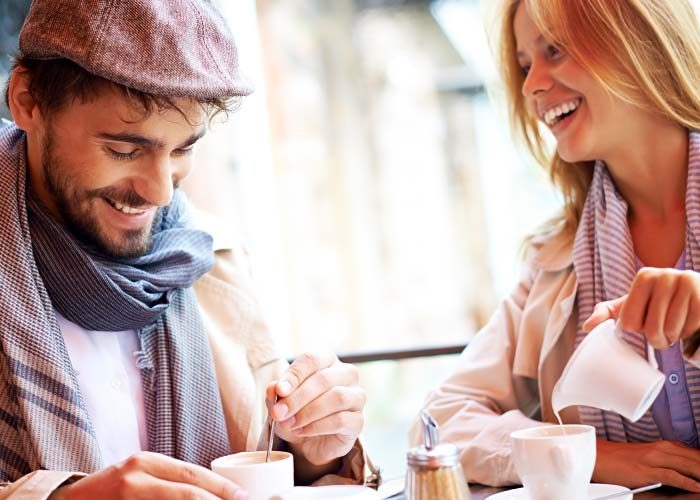 couple drinks coffee