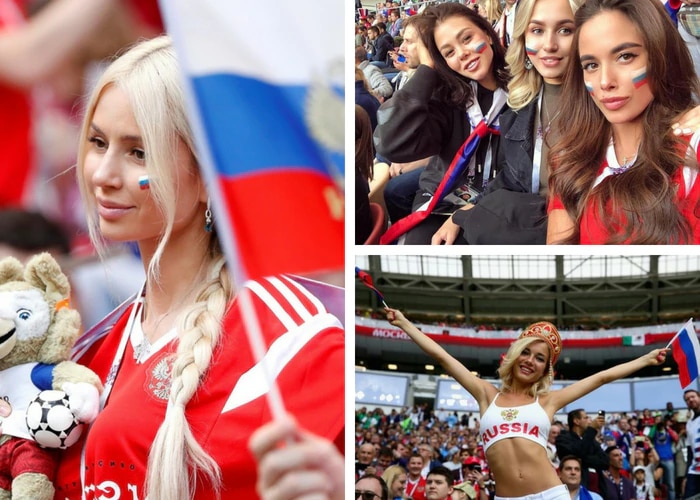 russian beautiful football fans