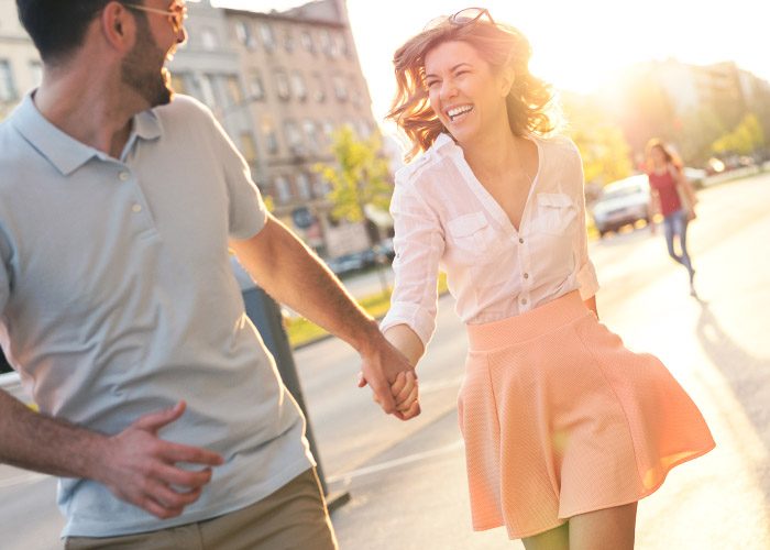 couple on a walk