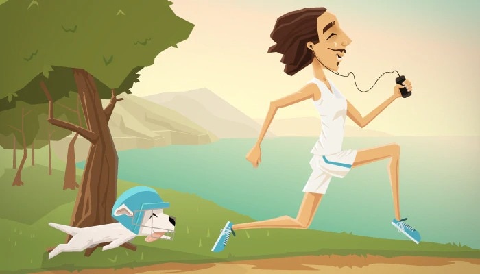 run with dog