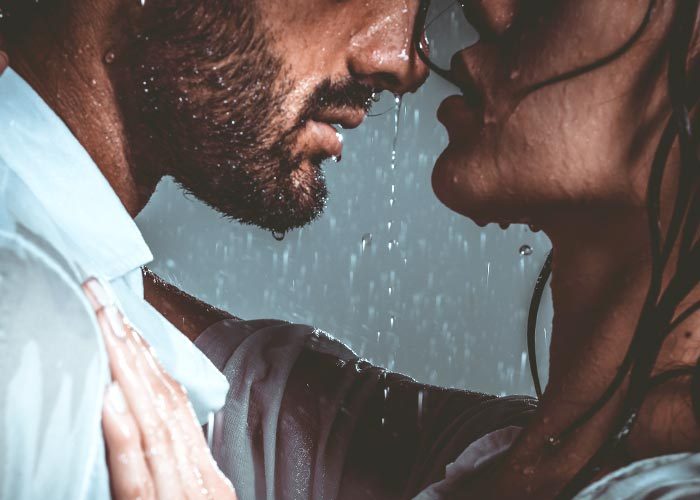couple under the rain