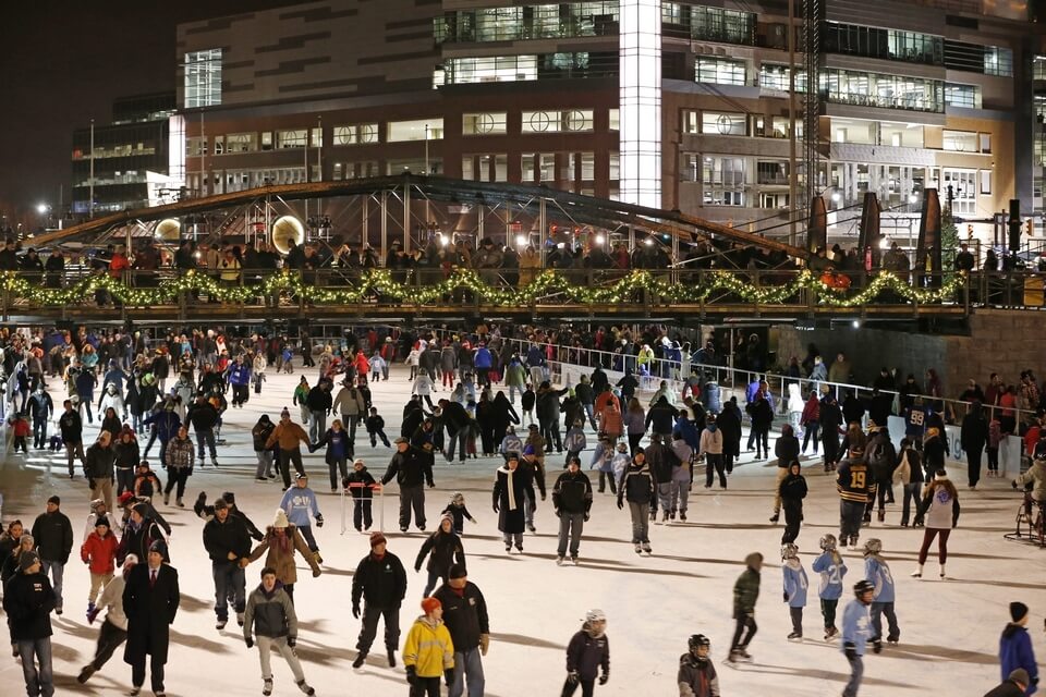 people on ice rink