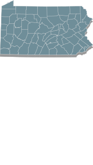 Map Pennsylvania state