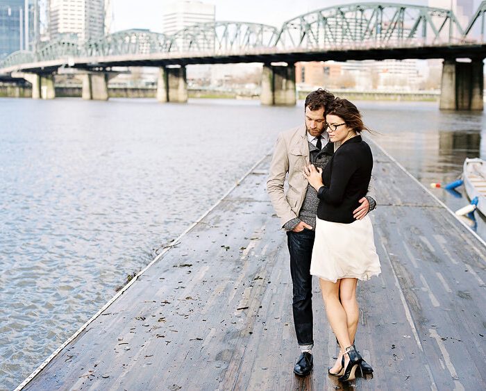 couple on a pier