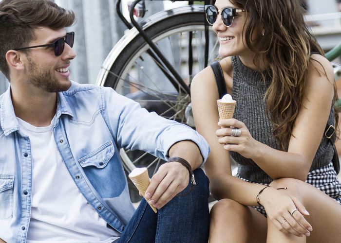 couple with ice cream