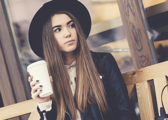 girl with coffee