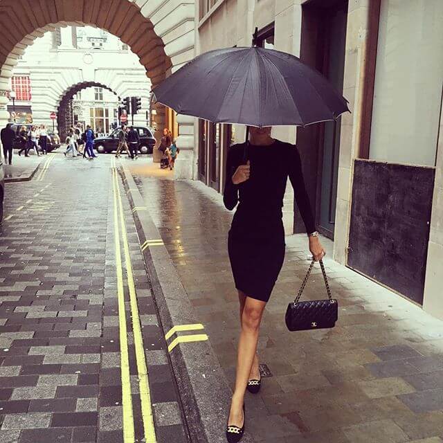 woman with umbrella