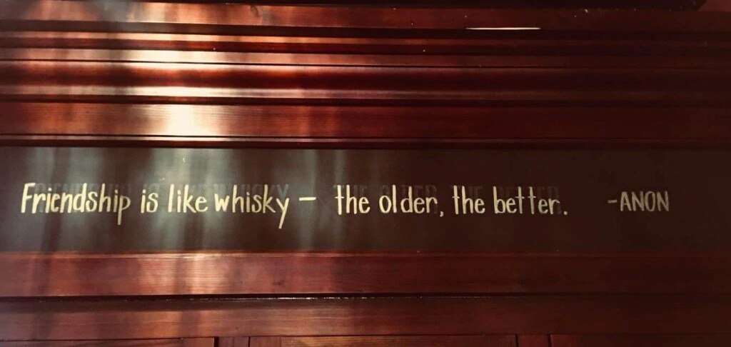 Quote on the wall in Barrel on High 