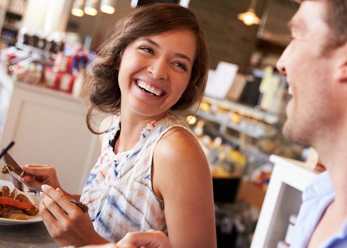 couple eats together